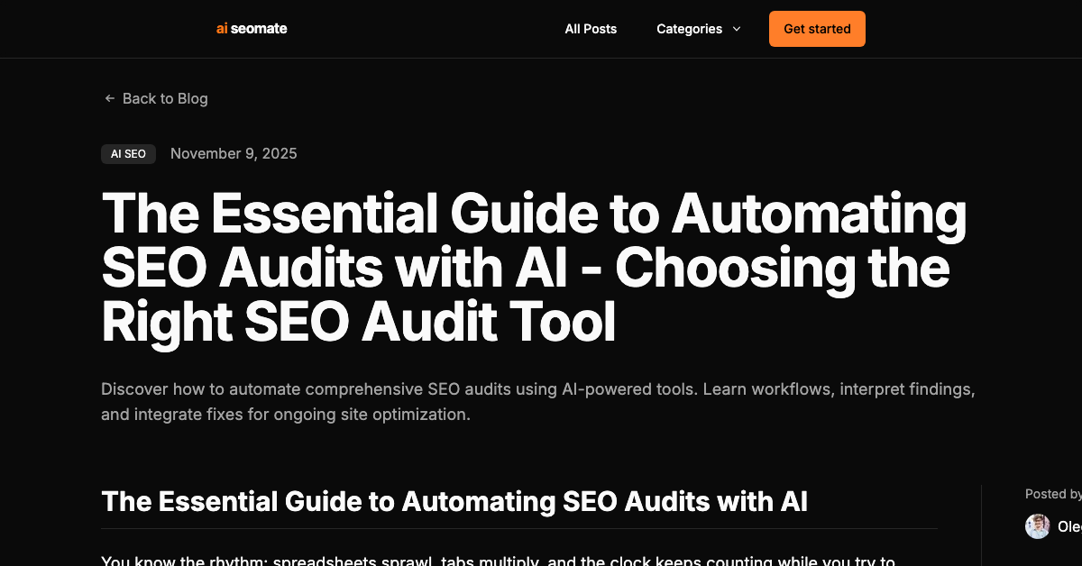 The Essential Guide to Automating SEO Audits with AI - Choosing the ...