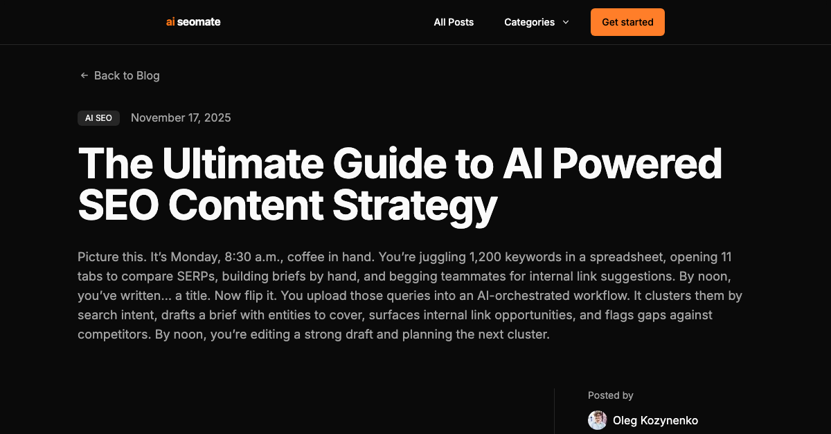 The Ultimate Guide to AI Powered SEO Content Strategy